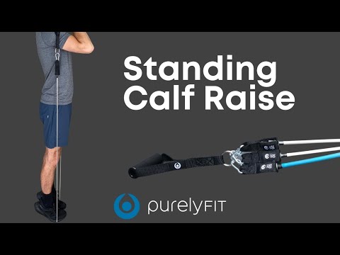Standing Calf Raise With Resistance Bands - No Attaching