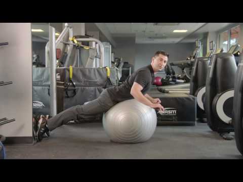 How to do a Stability Ball Back Extension With Rotation