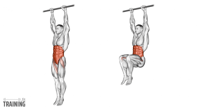 Hanging knee online raises