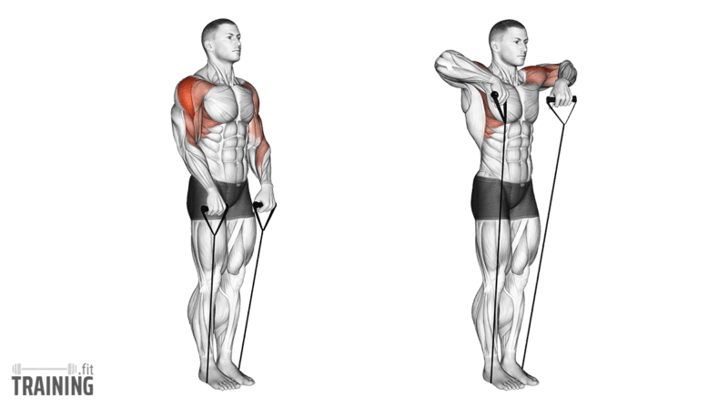 Resistance Band Upright Row Instructions Information