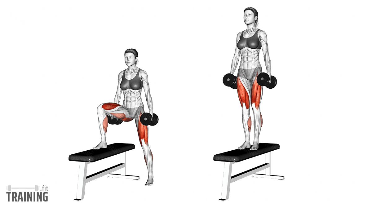 Step-Ups Sideways, with Dumbbells - Instructions, Information &  Alternatives »