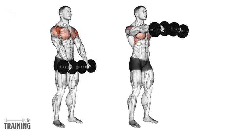 Dumbbell front raise for chest new arrivals