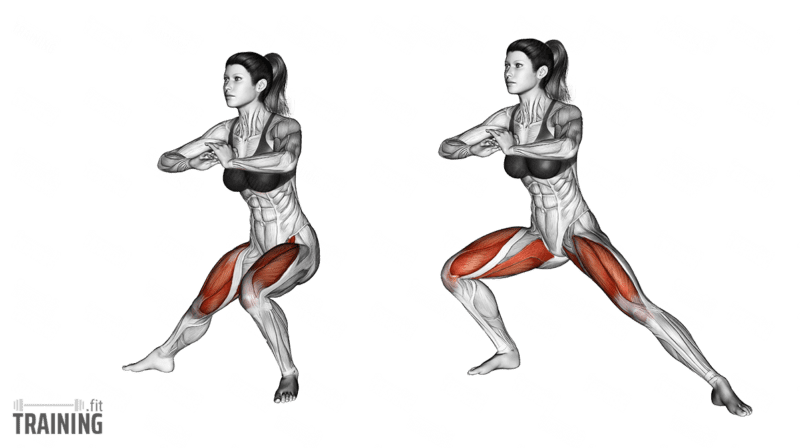 Core Control Rear Lunge  Illustrated Exercise Guide